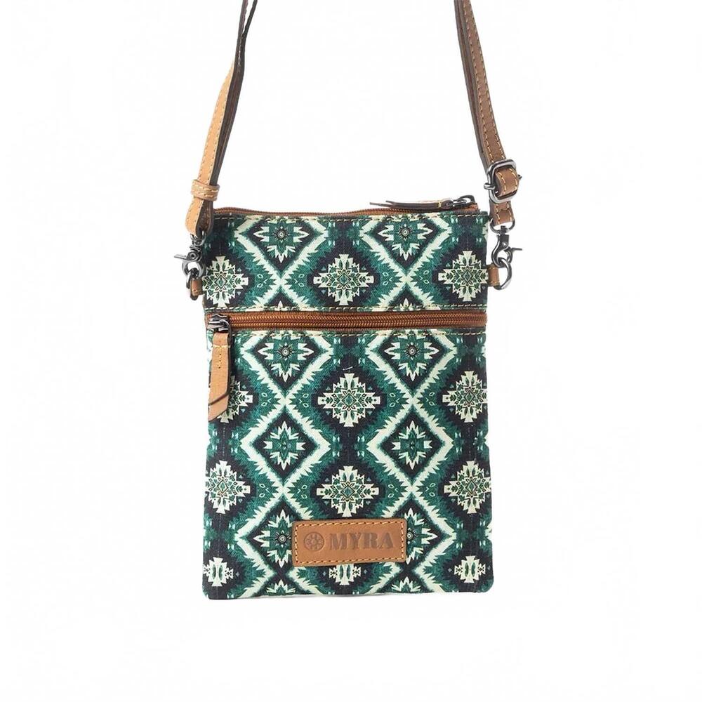 NEW MYRA women's grand mesa crossbody bag in green